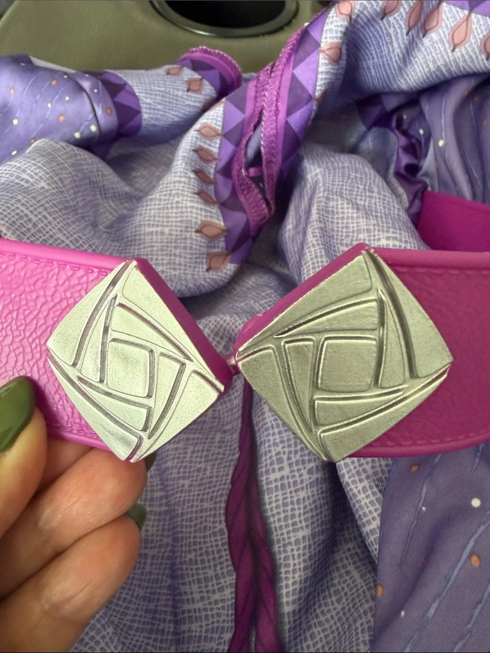 Disney Purple Princess Long-Sleeve Costume Dress with Magenta Belt